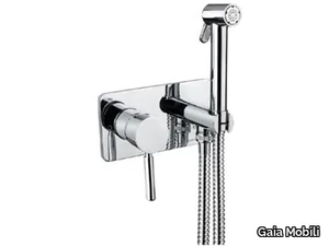 TOKYO - Wall-mounted single handle steel bidet tap with spray _ Gaia Mobili