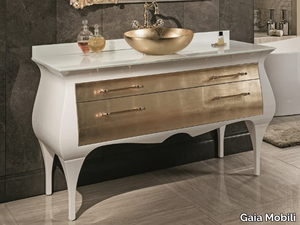 RIALTO - Floor-standing single wooden vanity unit with drawers _ Gaia Mobili