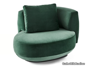 AUDREY - Swivel upholstered fabric armchair _ Gallotti&Radice