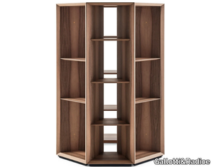 PRISM DIVIDER - Open divider walnut bookcase _ Gallotti&Radice