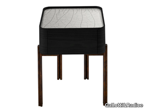 TWELVE C - Square ash bedside table with drawers _ Gallotti&Radice