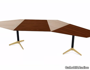 ZEN - Aluminium and wood writing desk _ Gallotti&Radice