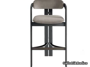 0419 - High solid wood stool with back _ Gallotti&Radice