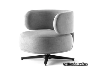 AKIKO LOUNGE - Swivel armchair with removable cover _ Gallotti&Radice