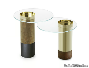 HAUMEA - Tempered glass and brass side table _ Gallotti&Radice