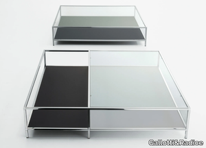 FARADAY - Low Glass and Stainless Steel coffee table _ Gallotti&Radice