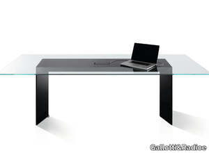 DOLM - Wood and glass office desk / table _ Gallotti&Radice