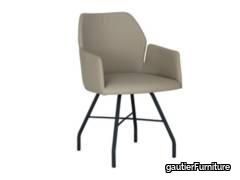 Edito Bridge carver chair with metal legs