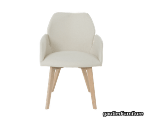 Edito Bridge carver chair with natural wood legs