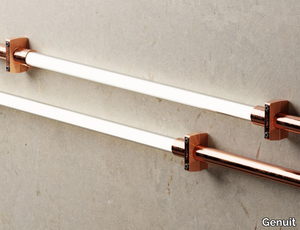 LINE COPPER - Borosilicate glass tubular LED coppered aluminium _ Genuit