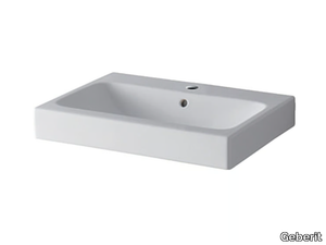 ICON - Countertop rectangular porcelain stoneware washbasin _ Geberit