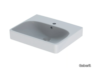 SMYLE SQUARE - Vitreous China handrinse basin with overflow _ Geberit