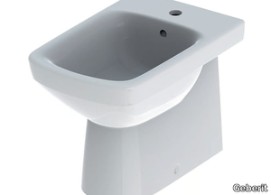 SELNOVA SQUARE - Floor mounted back to wall bidet _ Geberit