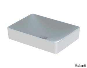 VARIFORM - Countertop rectangular porcelain stoneware washbasin _ Geberit