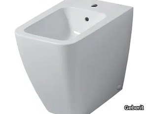 ICON SQUARE - Floor mounted Vitreous China bidet _ Geberit