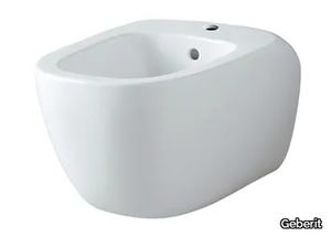 CITTERIO - Wall-hung back to wall bidet with overflow _ Geberit