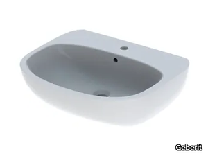 FANTASIA - Porcelain stoneware washbasin with overflow _ Geberit