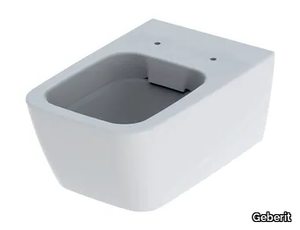 ICON SQUARE - Wall-hung Vitreous China toilet _ Geberit