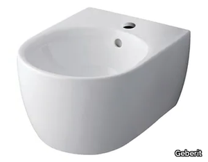 ICON - Wall-hung Vitreous China bidet with overflow _ Geberit