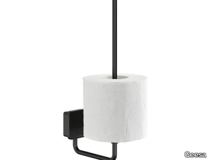 TOPAZ BLACK - Double metal toilet roll holder _ Geesa