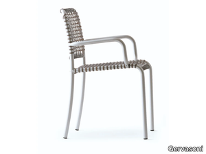 ALLU 24 I/224 I - Stackable chair with armrests _ Gervasoni