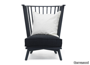 GRAY 06 - Armchair with wooden frame and fabric cushion _ Gervasoni