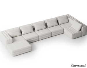 SAMET I - Corner and modular 5 seater fabric sofa _ Gervasoni