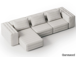 SAMET A - 3 seater modular fabric sofa with chaise longue _ Gervasoni