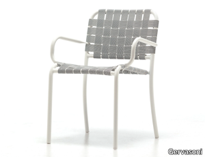 INOUT 824 - Stackable aluminium garden chair with armrests _ Gervasoni