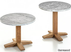 JEKO 40/41 - Reclaimed wood and marbre garden side table _ Gervasoni