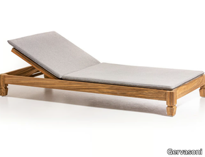 JEKO 81 - Reclaimed wood and fabric sun lounger _ Gervasoni