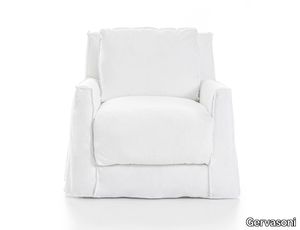 LOLL 05 - Fabric armchair with removable cover with armrests _ Gervasoni