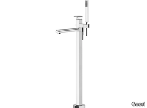 ELEGANZA BATH - Floor standing metal bathtub mixer with hand shower _ Gessi