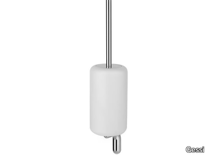 GOCCIA - Wall-mounted porcelain stoneware toilet brush _ Gessi