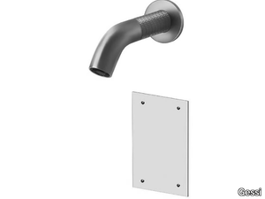 MECCANICA - Wall-mounted electronic stainless steel washbasin tap _ Gessi