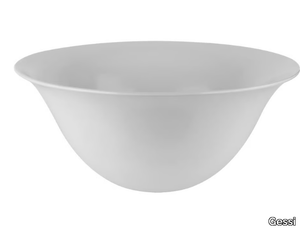 GOCCIA - Countertop round porcelain stoneware washbasin _ Gessi