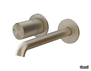 HABITO CESELLO - Wall-mounted chromed brass washbasin mixer _ Gessi