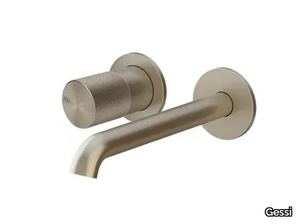 HABITO DIAMANTATO - Wall-mounted chromed brass washbasin mixer _ Gessi