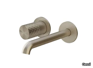 HABITO INTRECCIO - Wall-mounted chromed brass washbasin mixer _ Gessi