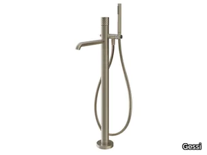 HABITO INTRECCIO - Floor standing chromed brass bathtub mixer _ Gessi