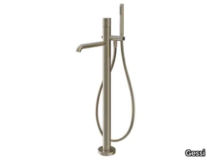 HABITO TRAME - Floor standing chromed brass bathtub mixer _ Gessi