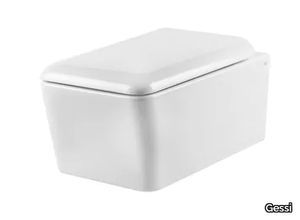 RETTANGOLO - Wall-hung ceramic toilet _ Gessi