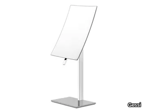 RETTANGOLO - Rectangular countertop brass shaving mirror _ Gessi