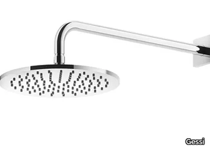 RILIEVO - Wall-mounted round brass overhead shower with arm _ Gessi