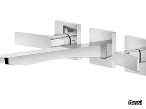 RILIEVO - 3 hole wall-mounted brass washbasin mixer _ Gessi