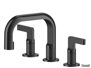 INCISO - 3 hole countertop brass washbasin mixer with pop up waste _ Gessi