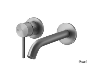 INTRECCIO - 2 hole wall-mounted stainless steel washbasin mixer _ Gessi