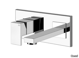 RETTANGOLO - 2 hole wall-mounted brass washbasin mixer _ Gessi