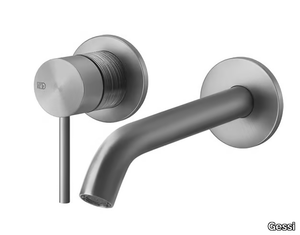 TRAME - Wall-mounted stainless steel washbasin mixer _ Gessi