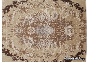 LAN 4188 - Contemporary style patterned handmade rectangular synthetic fibre rug _ Ghodrati Rug